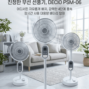 데시오 10인치 BLDC 무선선풍기 이미지