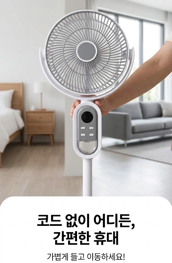 데시오 10인치 BLDC 무선선풍기 이미지