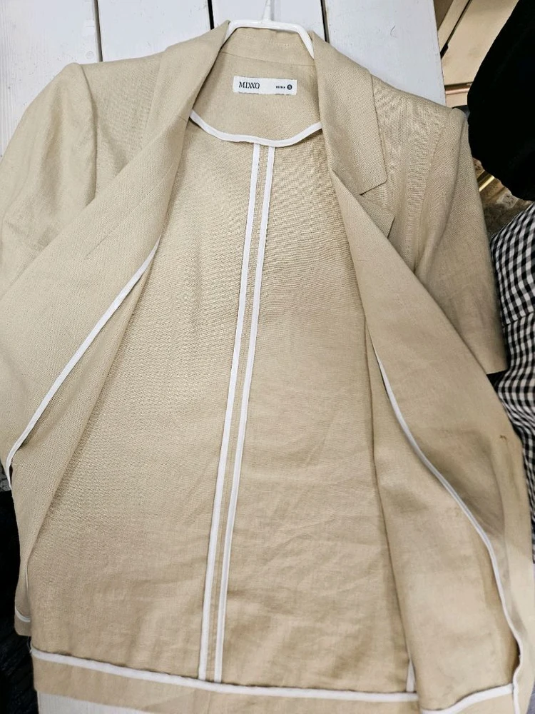 MIXXO 린넨/마 반팔 자켓(S) 이미지