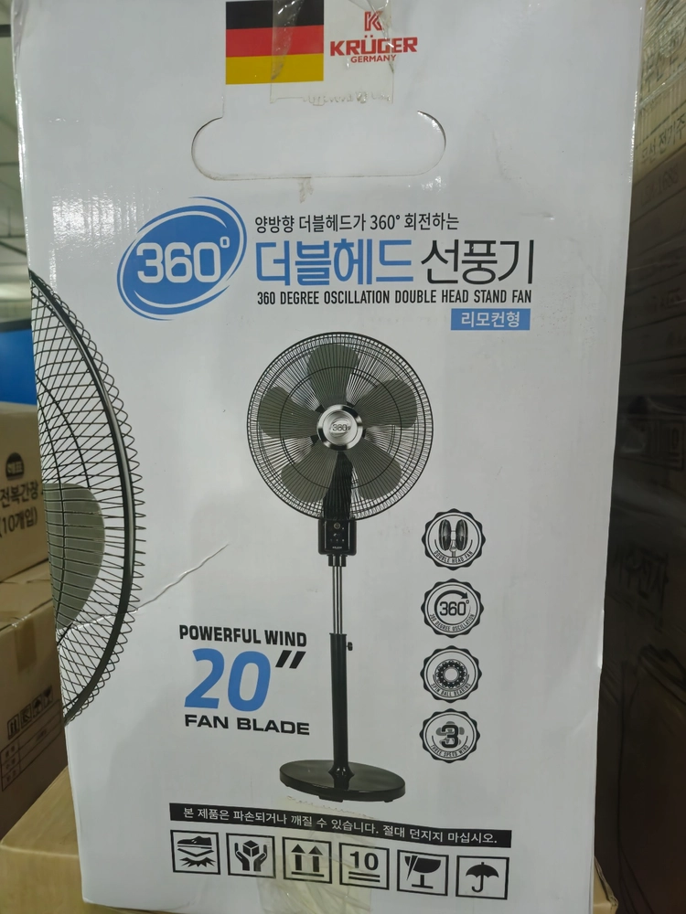 완전 새제품 360도 회전 스탠드 리모컨 선풍기 공업용선풍기 업소용선풍기 유니맥스양방향선풍기 이미지