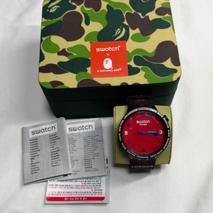 베이프 스와치 콜라보 시계 빅볼드 런던에디션 한정판 swatch bape 이미지
