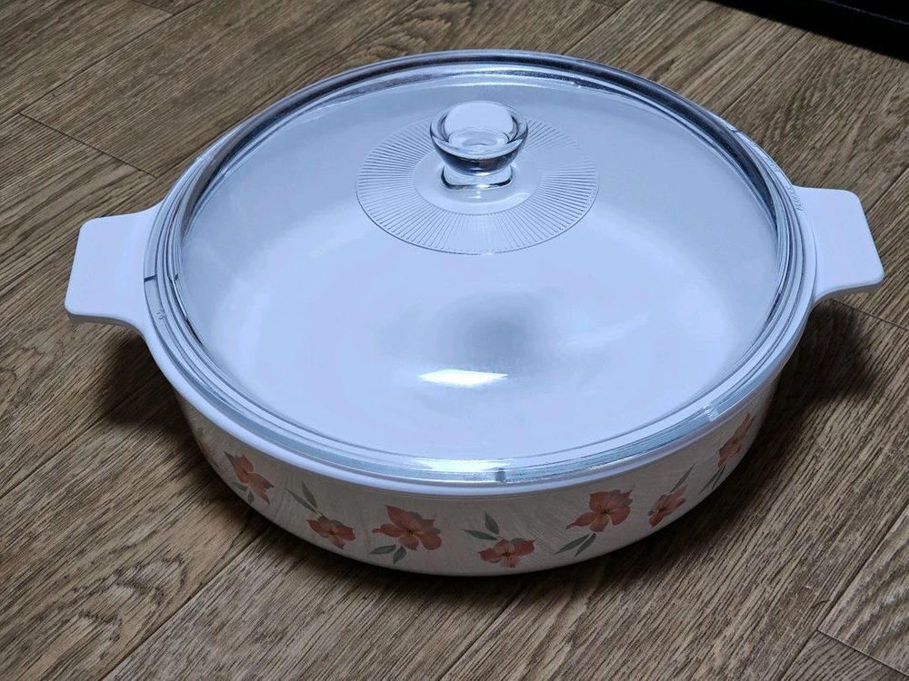 일본 NOVEL WARE 내열 전골냄비 30cm 유리뚜껑 포함 1회사용 이미지