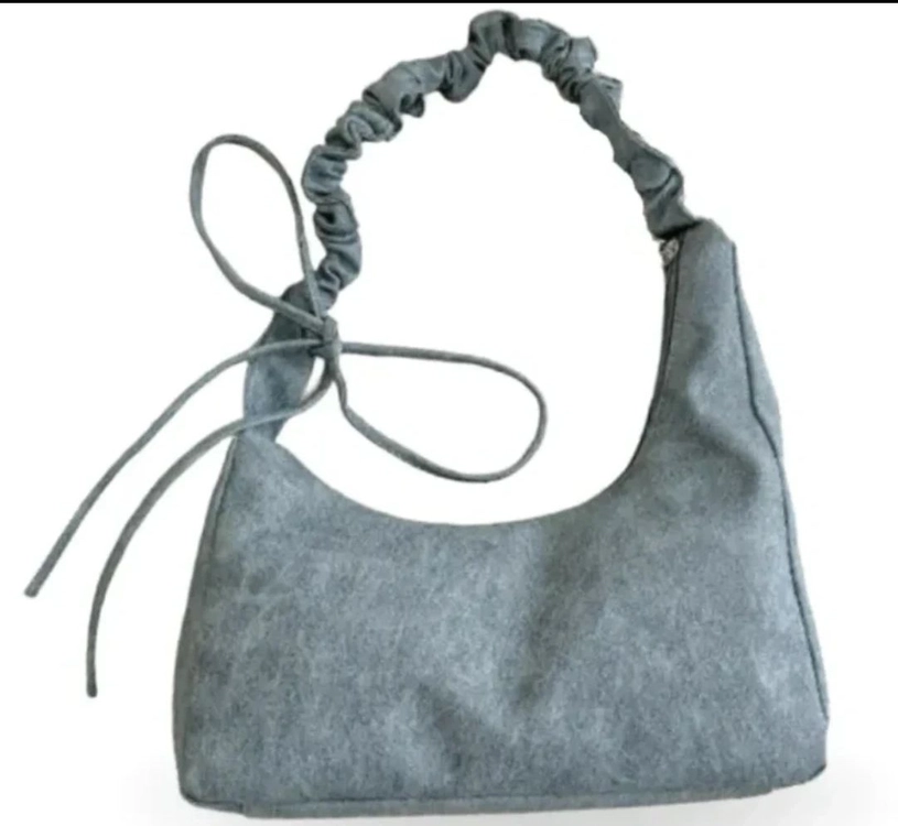 (미사용)리본 셔링 숄더백(크로스 겸용) 이미지