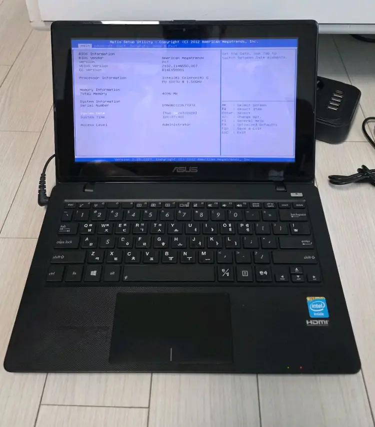 ASUS X200CA 터치 가능 노트북 넷북 부품용 이미지