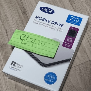 C타입 썬더볼트4 외장하드 LaCie Mobile Drive USB-C Gen2 (2TB) 풀박스 팝니다 이미지