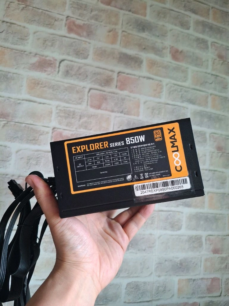 보증O) 마이크로닉스 쿨맥스 Explorer 850W Gold 풀모듈러 파워 이미지