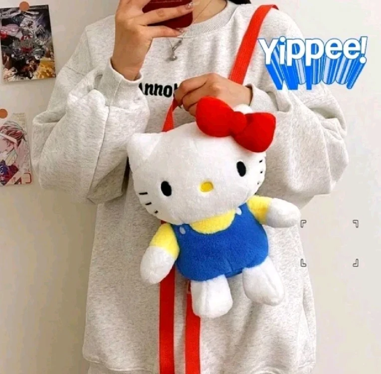 헬로키티 인형 백팩 가방 이미지