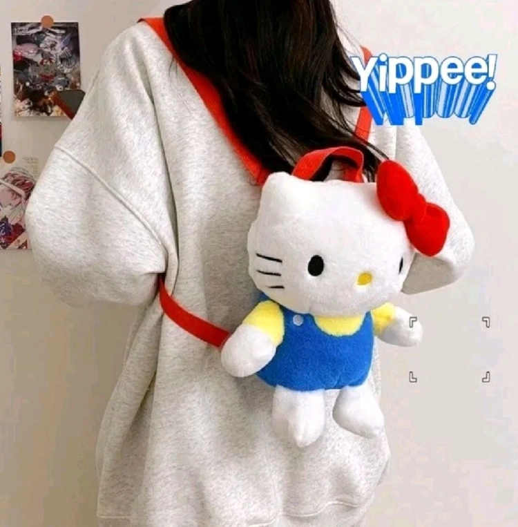 헬로키티 인형 백팩 가방 이미지