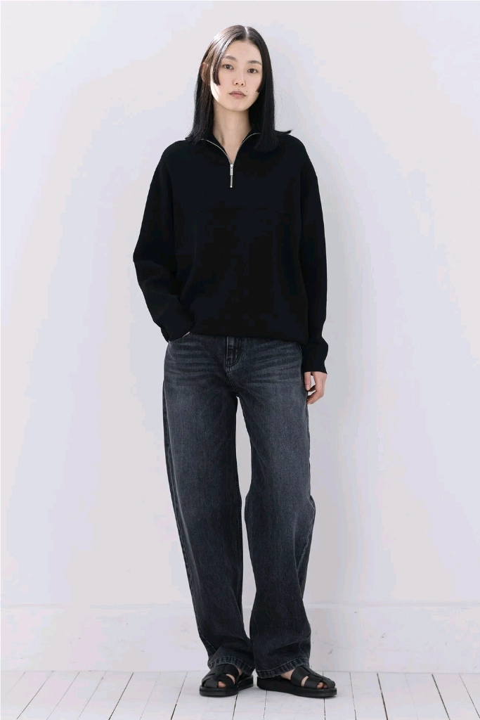 socii 소치이 데님 loosed denim pants 빈티지블랙 L 새상품 이미지
