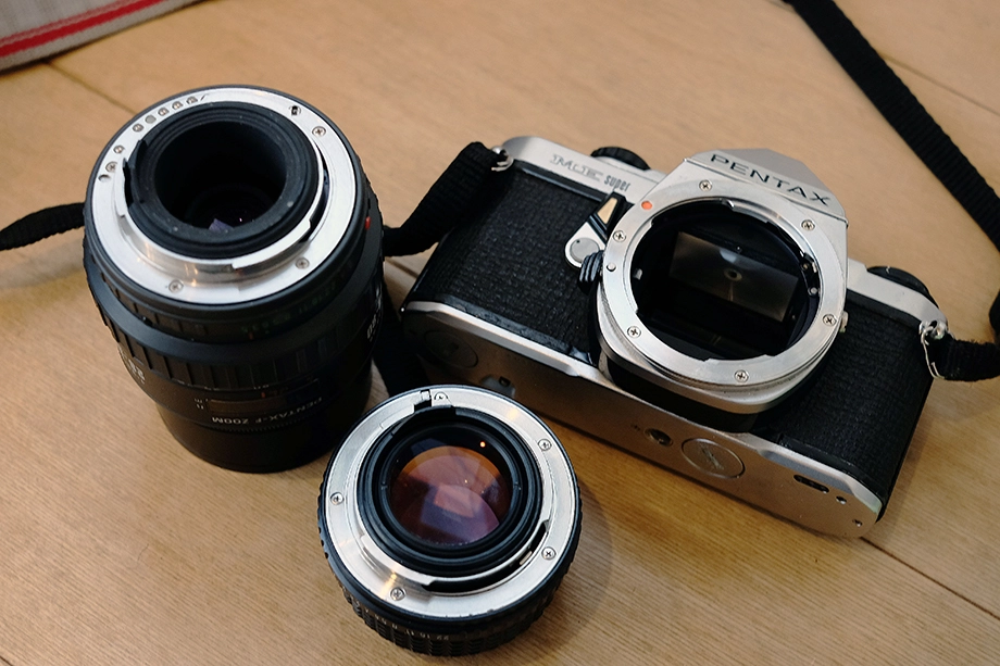 펜탁스 미슈퍼 me super(50mm, 28-80mm랜즈2개 케이스set)팝니다 이미지