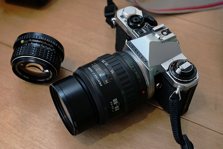 펜탁스 미슈퍼 me super(50mm, 28-80mm랜즈2개 케이스set)팝니다 이미지