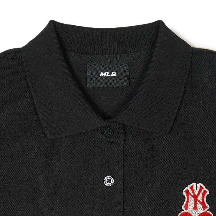 MLB 엠엘비 여성 하트 크롭핏 카라 반팔 XS 새제품 이미지