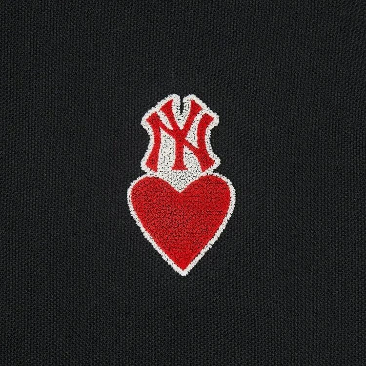 MLB 엠엘비 여성 하트 크롭핏 카라 반팔 XS 새제품 이미지