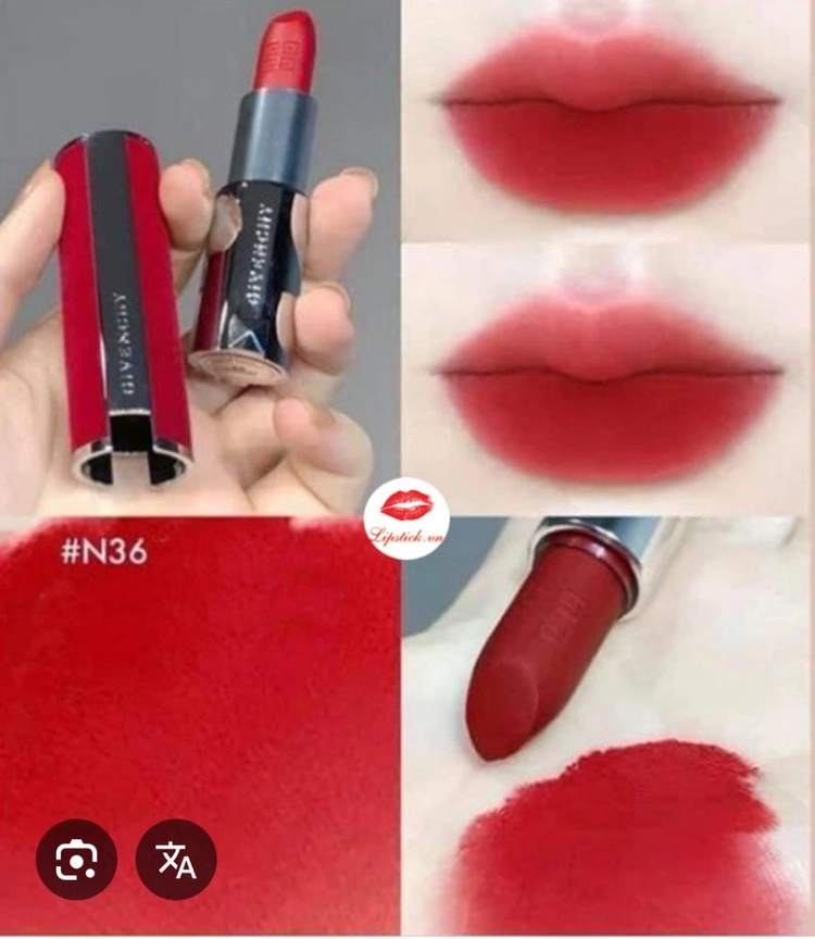 지방시 GIVENCHY 루즈 딥 벨벳 립스틱 새상품 36호 레드립 이미지