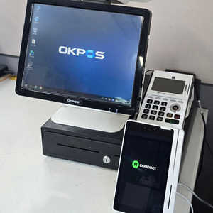 OKPOS제드5중고포스기 카페 마트식당 포스기풀셋트 네이버커넥트무상제공 이미지