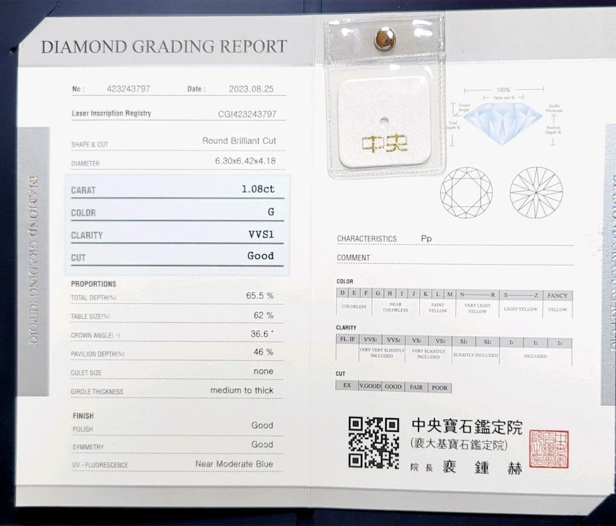 1캐럿천연다이아반지(중앙 1.08ct GVVS1) 이미지