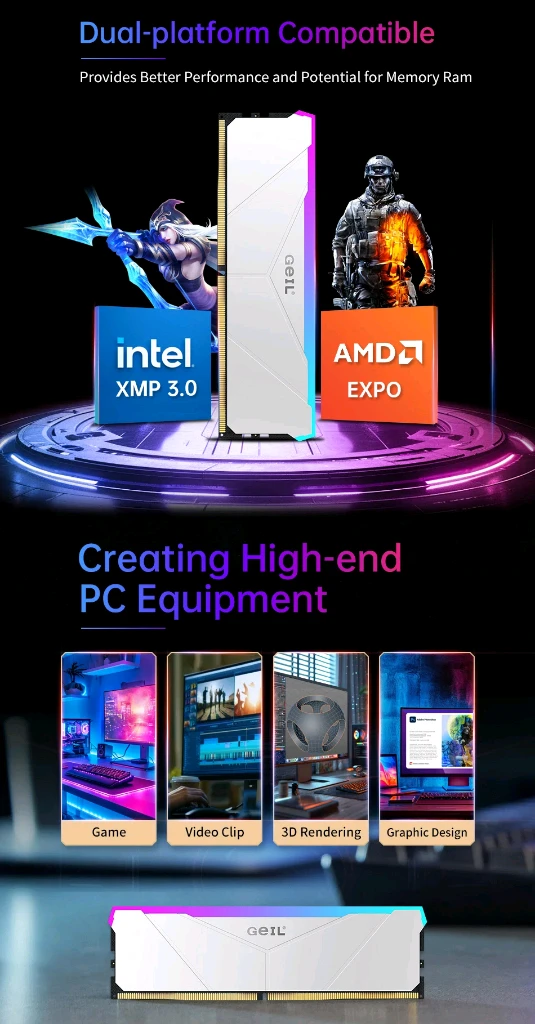 깨끗한 상태의 PC용 고성능 RGB 방열판 DDR5-6400 32G 2개 총 64G 160만원 팝니다. 이미지