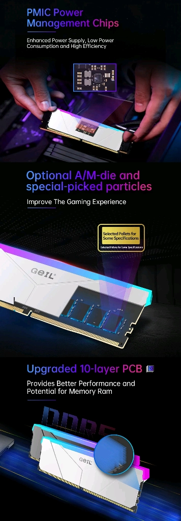 깨끗한 상태의 PC용 고성능 RGB 방열판 DDR5-6400 32G 2개 총 64G 160만원 팝니다. 이미지