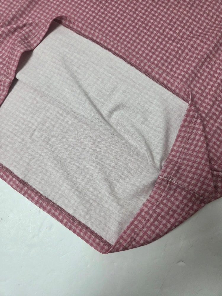 루즈 스퀘어넥 체크패턴 미디원피스 핑크(S) 26070204 이미지