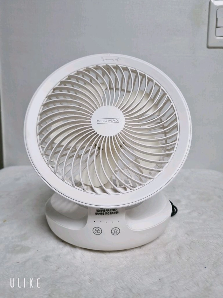 슈마이 2단 접이식 선풍기 화이트 + 회전 가능 이미지