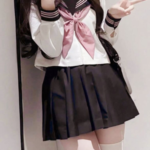 핑크 세일러복 세라복 양지뢰계 일녀교복 코스프레 이미지