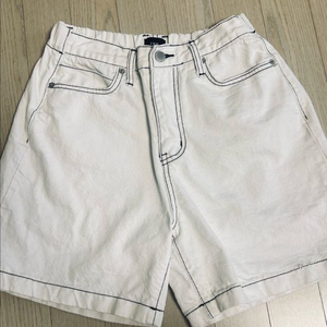 스티치 화이트 반바지 데님 s (보웬, 유메르, 나이키등) 이미지