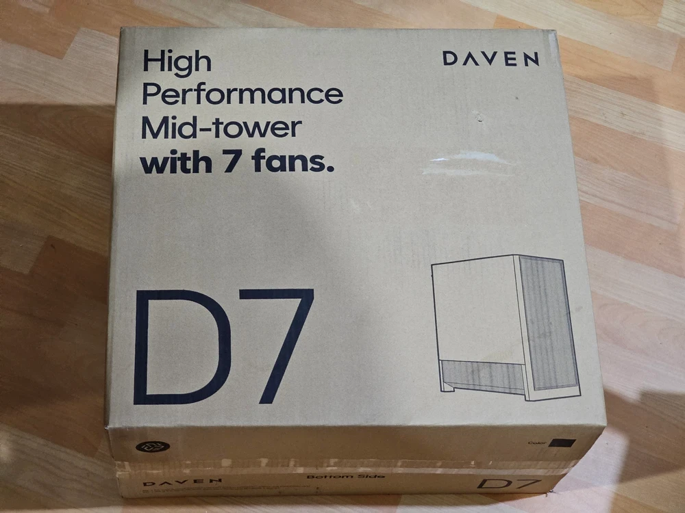 DAVEN D7 Mesh 세븐팬 블랙 케이스 풀박스 택포 이미지