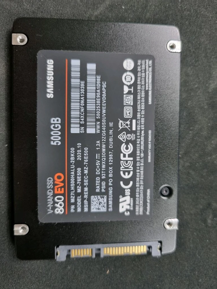 삼성 860 EVO 500GB M.2 SSD 이미지