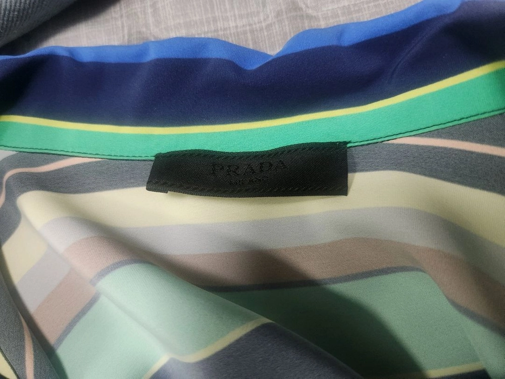 19ss 프라다 오버핏셔츠 스트라이프 멀티컬러 이미지
