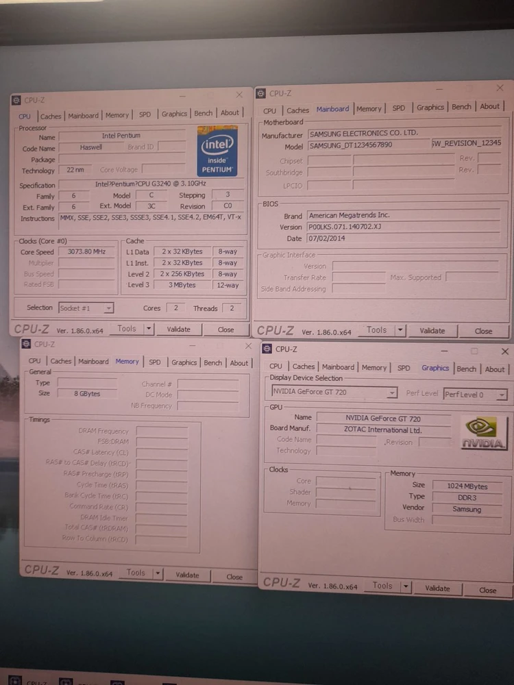 대구 - 원도우11정품 삼성사무용컴퓨터+모니터(와이파이O, G3240,SSD128G,DDR3 8G,GT720) 이미지