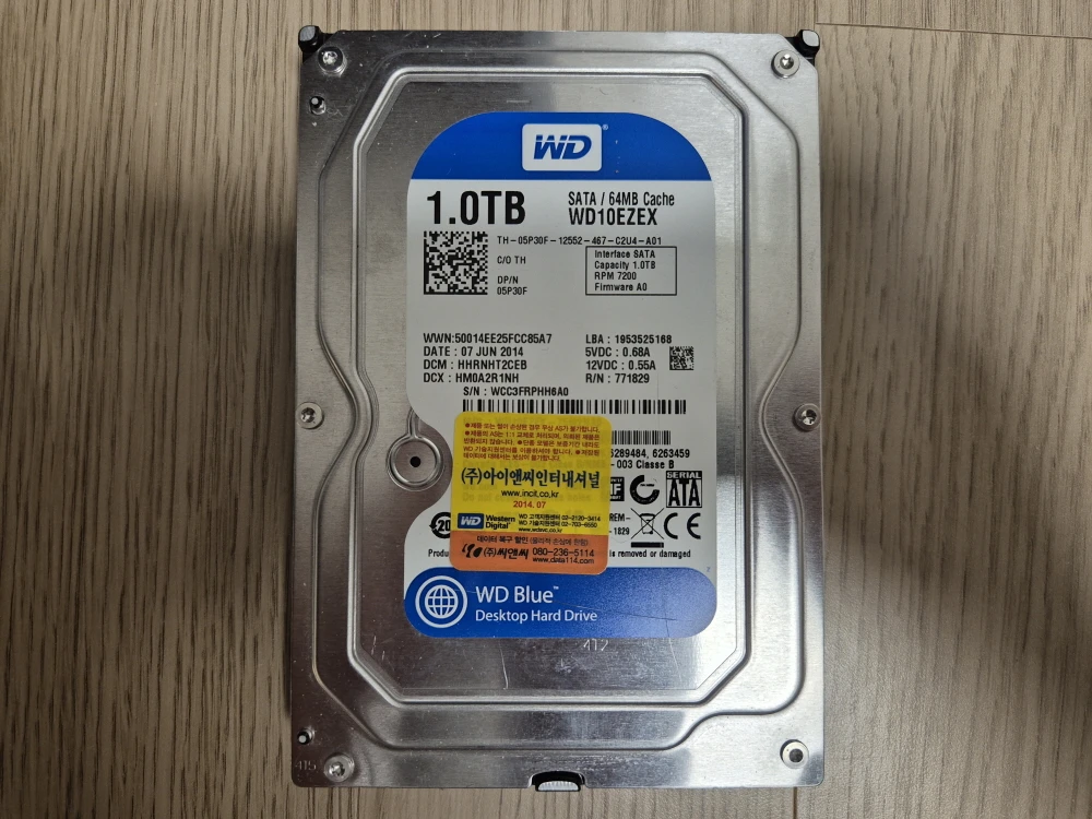 WD 1TB 3.5인치 하드(HDD) 이미지