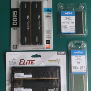 마이크론 팀그룹 크루셜 DDR4 3200 16GB 32GB 메모리 램 미개봉 새제품 새상품 이미지