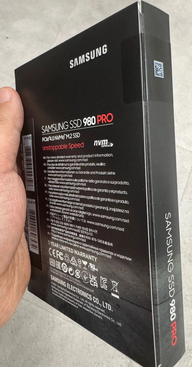 삼성 980 PRO 2TB NVMe M.2 SSD 판매합니다 이미지