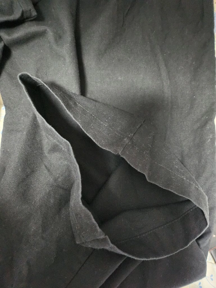 (중고) 에이지오디 린넨라이크 밴딩 와이드팬츠 블랙 xl 이미지