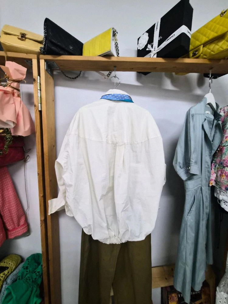 자라 셔츠 아방 블부종. 면린넨 와이드 팬츠 이미지