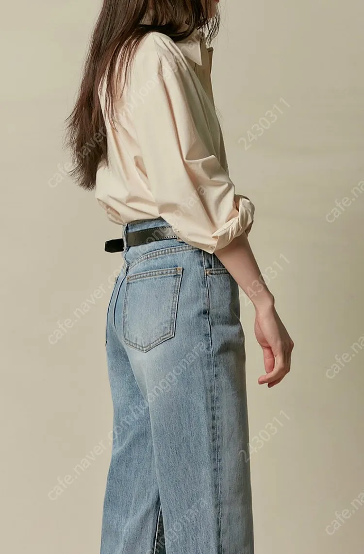WMM 더블유엠엠 크롭진 중청 컬러 Cropped Je 이미지