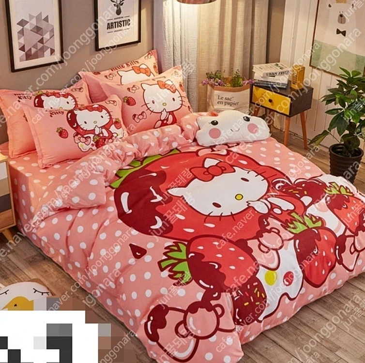 헬로키티 이불세트 침구세트 귀여운 키티 면 침대커버 이불세트 #새상품# 이미지