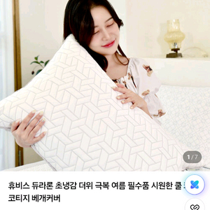 코티지 휴비스 듀라론 쿨 침대패드 퀸사이즈 베게커버 이미지