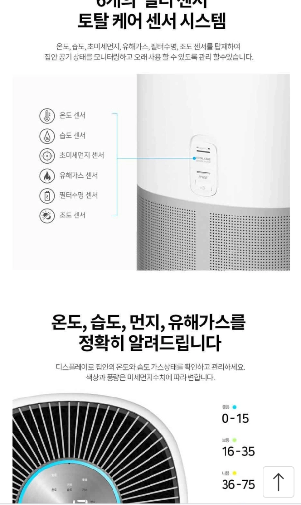 미로 공기청정기 MP24H13G (H13 헤파필터) 이미지