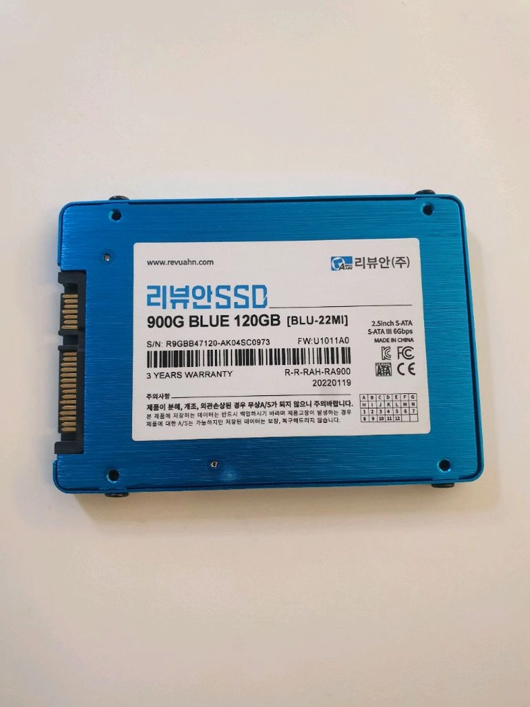 리뷰안 900GB 블루 SSD 이미지