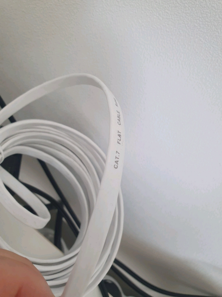 화이트 랜케이블 평면 기가 CAT.7 SSTP 10Gbps 새제품 이미지