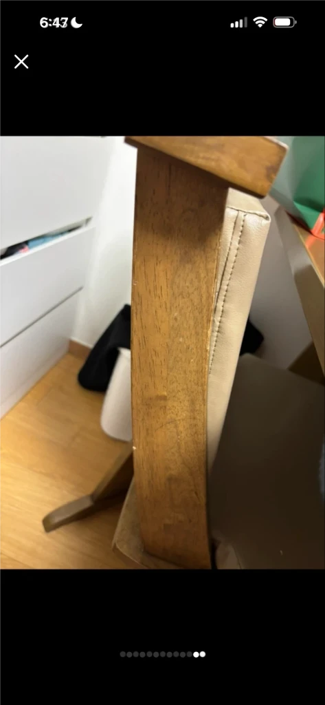 브랜드가구 원목테이블 회전의자 세트 이미지