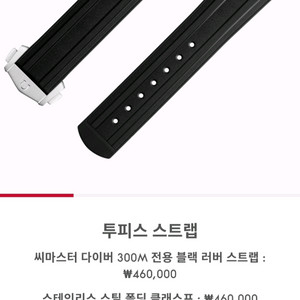 오메가 씨마스터 다이버 300 러버디버클스트랩 팝니다 이미지