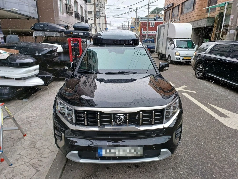 모하비더마스터 코토일체형루프박스 블랙유광 ,화이트유광 중고 이미지