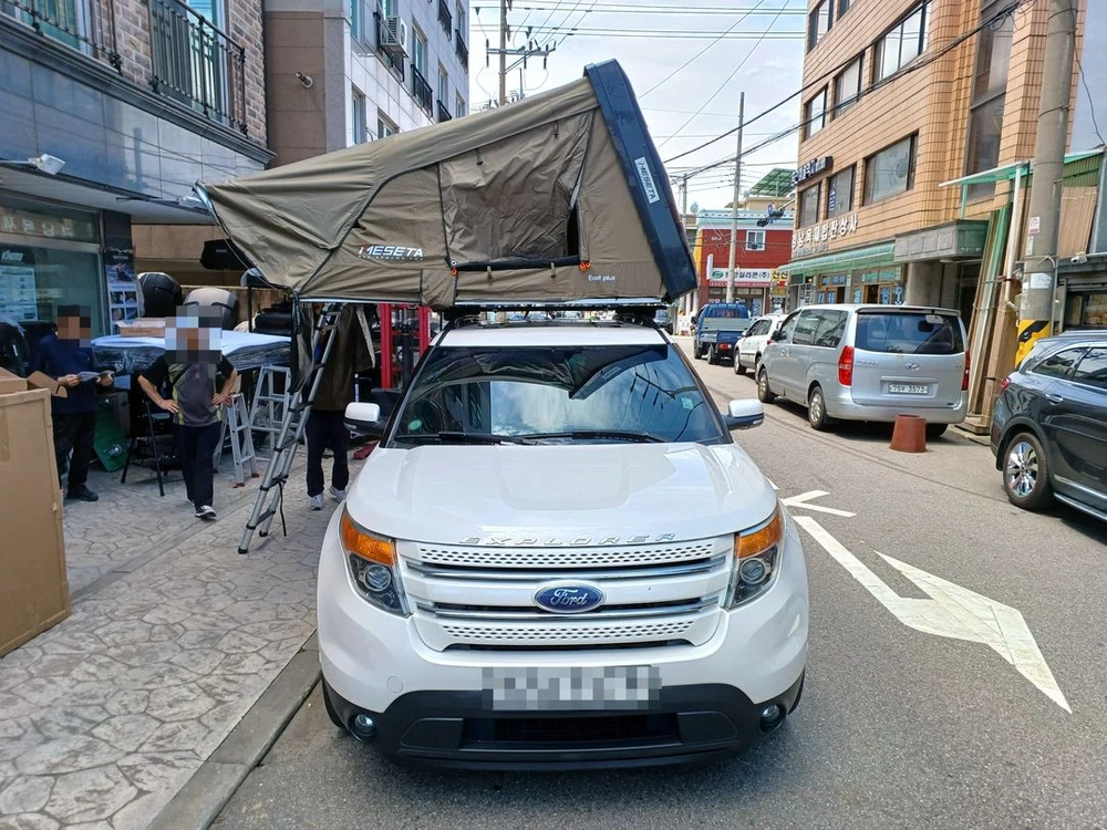 자동차검사 규제 풀림,아베나키 메세타 힐랜더 트랩오버랜드 루프탑텐트 어넥스 가로바 새제품 장착 이미지