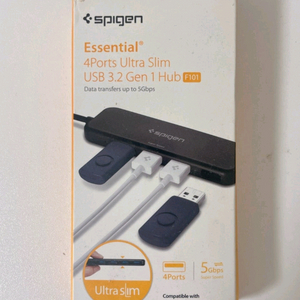 슈피겐 에센셜 4포트 USB 3.2 허브 F101 이미지