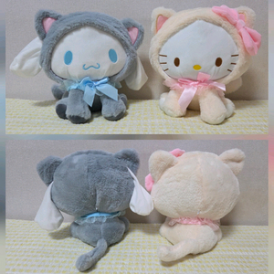 [새상품]산리오 앉은 고양이 중형 인형 27cm 2종(opp포장 가능)시나모롤/헬로키티 이미지
