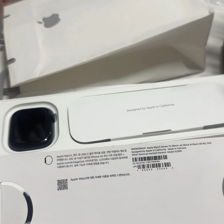 (A급)애플워치10 46mm 블랙 GPS 풀박스 이미지