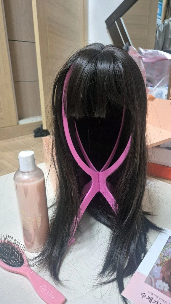 핑크에이지 완수제 통가발(다크브라운) 이미지