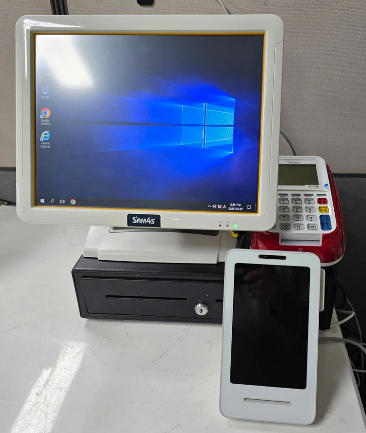 삼포스S-500중고포스기 프로그램포함풀셋트구성 토스프런트 벽걸이POS 이미지